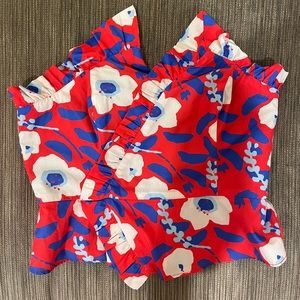 Anthropologie Hutch Strapless Ruffle Top